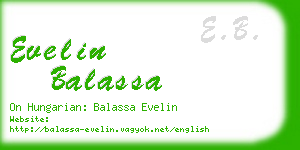 evelin balassa business card